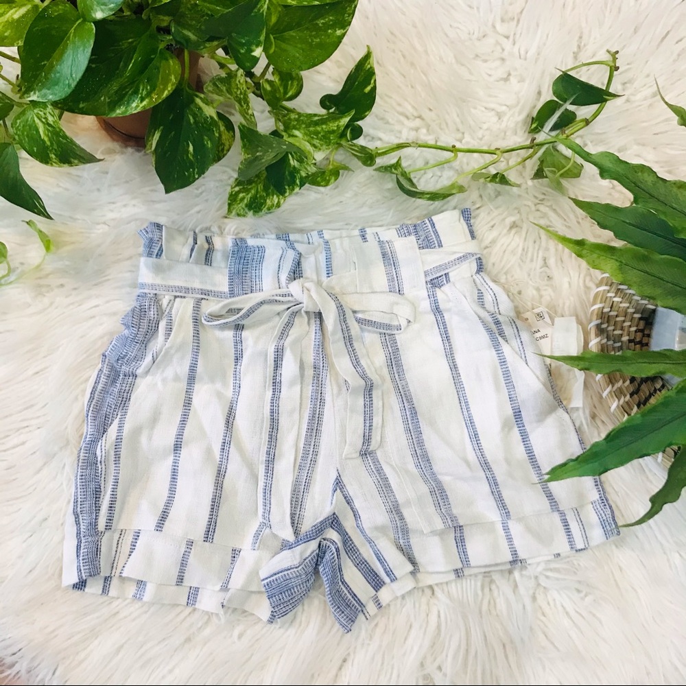 COPY - New🌿Linen Blend Paper Bag Shorts